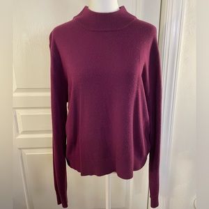 Vintage Blair Mock Neck Sweater. Size XLG Petite. Plum
